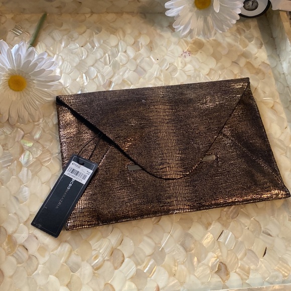 NWT Bcbg Max Azria Clutch bags. BCBG Maxazria Bronze Reptile Embossed Metallic - Picture 1 of 10